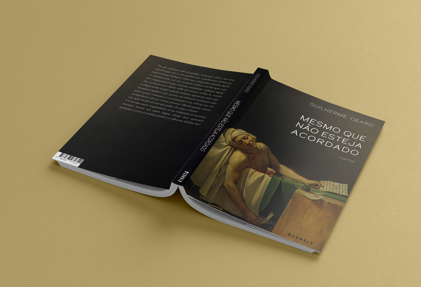 Capa aberta do livro Mesmo que não esteja acordado